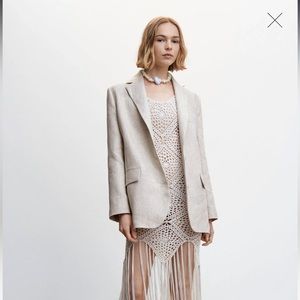 Classic oversized linen blazer